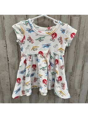 Finn + Emma Organic Cotton Aviator Pig Twirl Dress Toddler Girl Size 12-24 Month